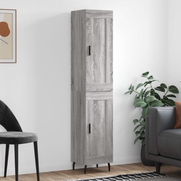 vidaXL Highboard grå sonoma 34