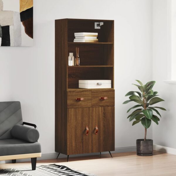 vidaXL Highboard brun eik 69