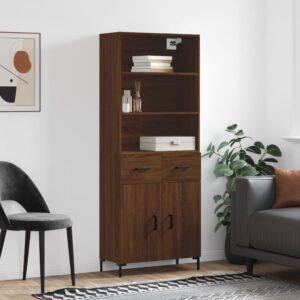 vidaXL Highboard brun eik 69