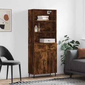 vidaXL Highboard røkt eik 69