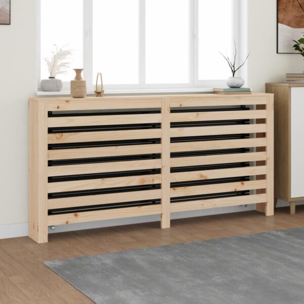 vidaXL Radiatordeksel 169x19x84 cm heltre furu