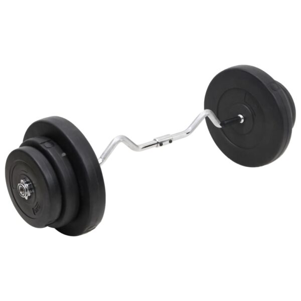 vidaXL Curl-vektstang med skiver 60 kg