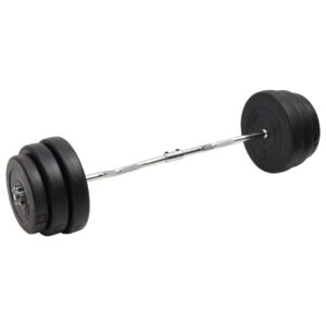 vidaXL Curl-vektstang med skiver 90 kg