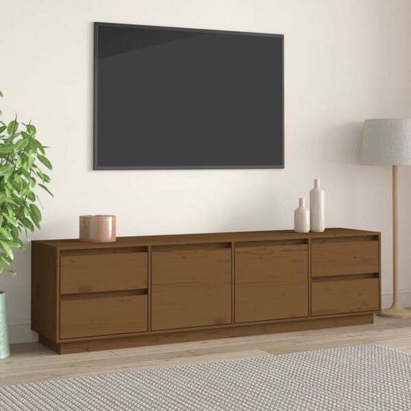 vidaXL TV-benk honningbrun 176x37x47