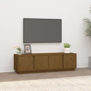 vidaXL TV-benk honningbrun 140x40x40 cm heltre furu