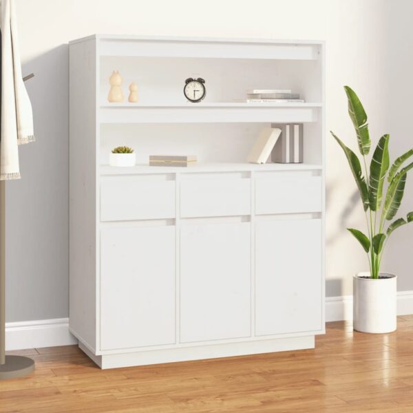 vidaXL Highboard hvit 89x40x116