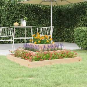 vidaXL Plantekasse 80x80x27 cm heltre furu