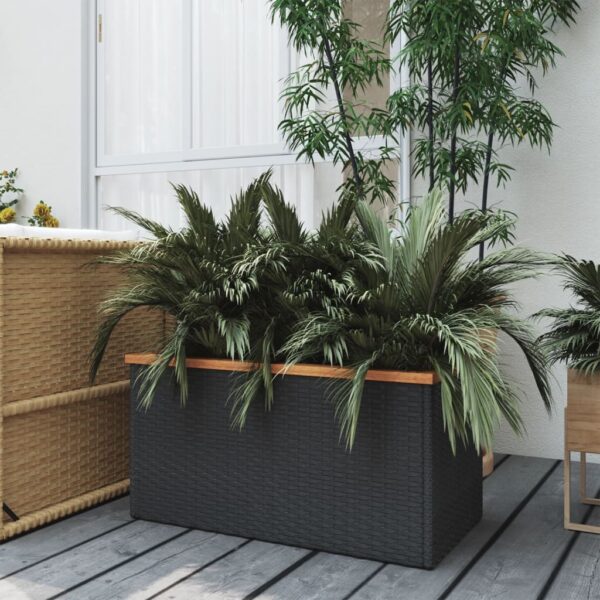 vidaXL Plantekasse svart 80x40x40 cm polyrotting