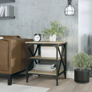 vidaXL Sidebord sonoma eik 40x42x50 cm konstruert tre