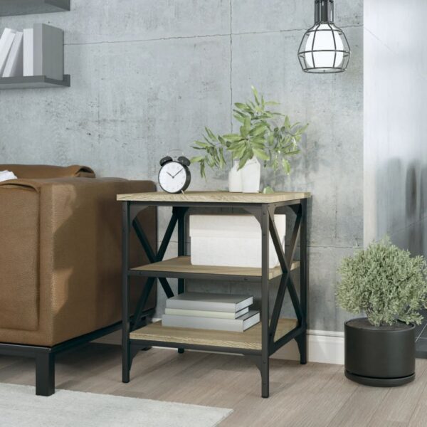 vidaXL Sidebord sonoma eik 40x42x50 cm konstruert tre