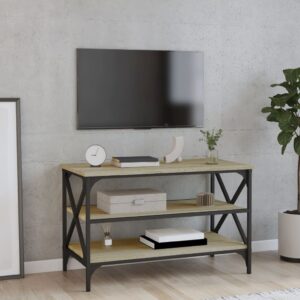 vidaXL TV-benk sonoma eik 80x40x50 cm konstruert tre