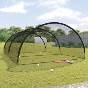 vidaXL Baseball battingnett svart 600x400x250 cm polyester