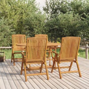 vidaXL Hagespisegruppe 5 deler heltre teak