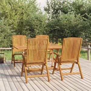 vidaXL Hagespisegruppe 5 deler heltre teak