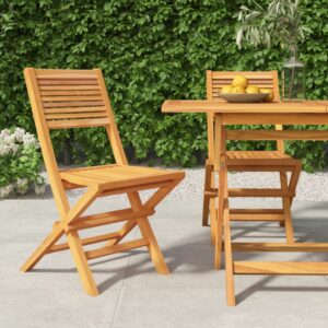 vidaXL Klappstoler 2 stk 47x62x90 cm heltre teak