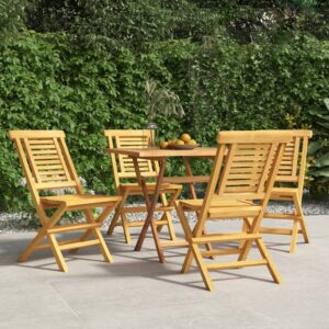 vidaXL Klappstoler 4 stk 47x63x90 cm heltre teak