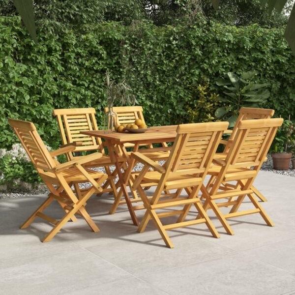 vidaXL Klappstoler 6 stk 56x63x90 cm heltre teak