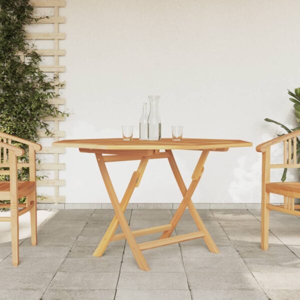 vidaXL Sammenleggbart hagebord 110x110x75 cm heltre teak