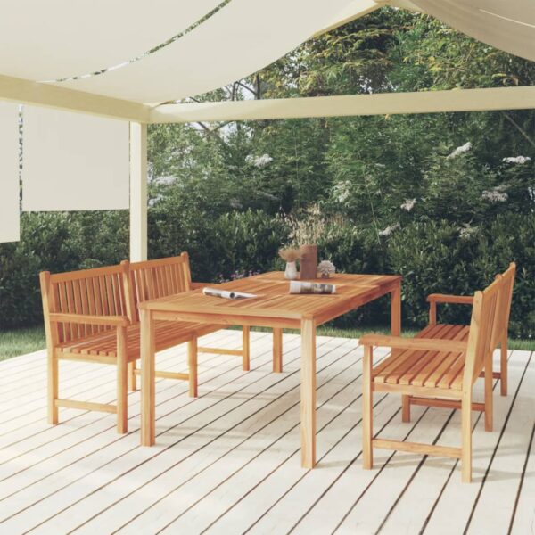 vidaXL Hagespisegruppe 3 deler heltre teak