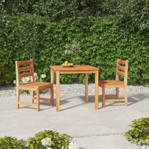 vidaXL Hagespisegruppe 3 deler heltre teak