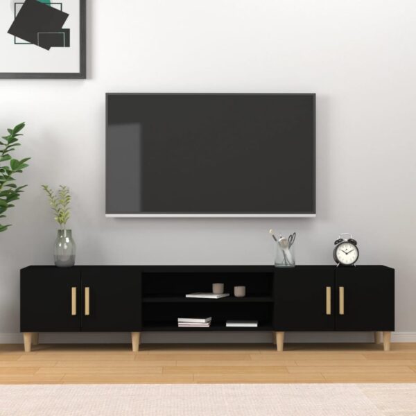 vidaXL TV-benk svart 180x31