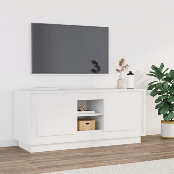 vidaXL TV-benk svart 102x35x45 cm konstruert tre