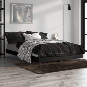 vidaXL Sengeramme svart 120x190 cm konstruert tre