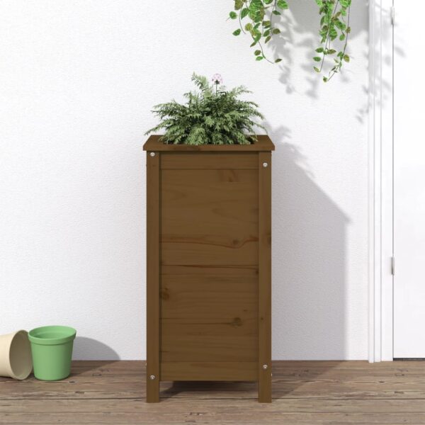 vidaXL Plantekasse honningbrun 40x40x78 cm heltre furu