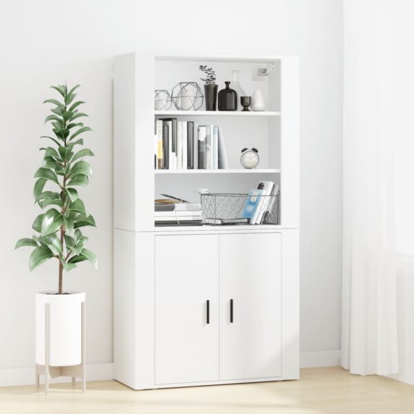 vidaXL Highboard hvit konstruert tre