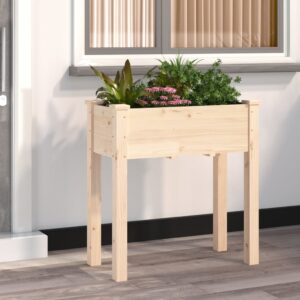 vidaXL Plantekasse med foring 71x37x76 cm heltre gran