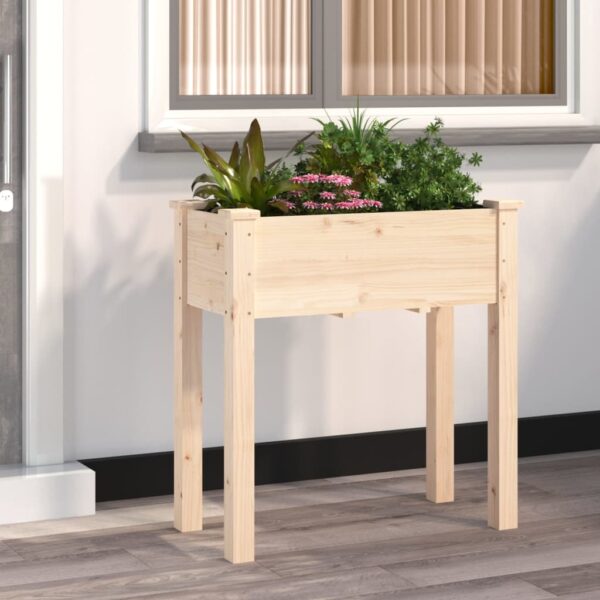 vidaXL Plantekasse med foring 71x37x76 cm heltre gran