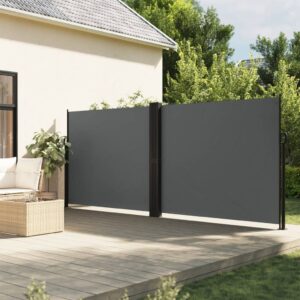 vidaXL Uttrekkbar sidemarkise 180x600 cm antrasitt