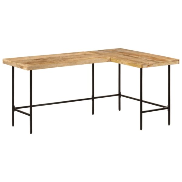 vidaXL Skrivebord 165x110x77 cm heltre mango og jern