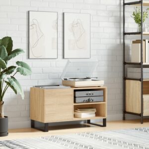 vidaXL Hifi-benk sonoma eik 85x38x48 cm konstruert tre