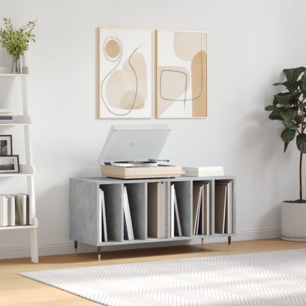 vidaXL Hifi-benk betonggrå 100x38x48 cm konstruert tre