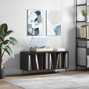 vidaXL Hifi-benk svart 100x38x48 cm konstruert tre