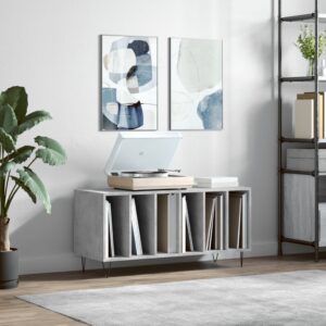 vidaXL Hifi-benk betonggrå 100x38x48 cm konstruert tre