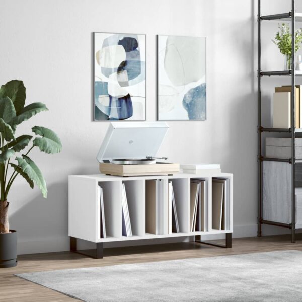 vidaXL Hifi-benk hvit 100x38x48 cm konstruert tre