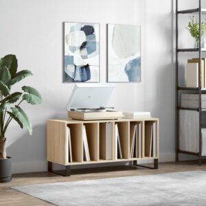 vidaXL Hifi-benk sonoma eik 100x38x48 cm konstruert tre