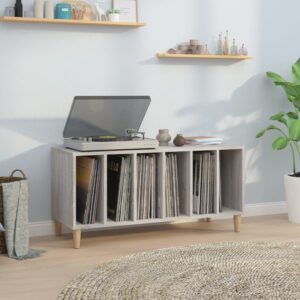 vidaXL Hifi-benk grå sonoma 100x38x48 cm konstruert tre