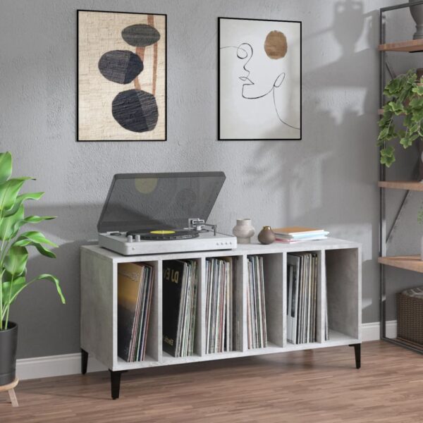 vidaXL Hifi-benk betonggrå 100x38x48 cm konstruert tre