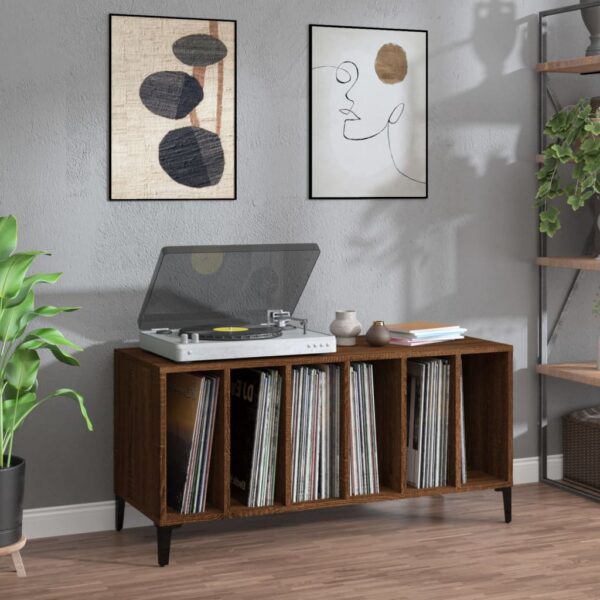 vidaXL Hifi-benk brun eik 100x38x48 cm konstruert tre