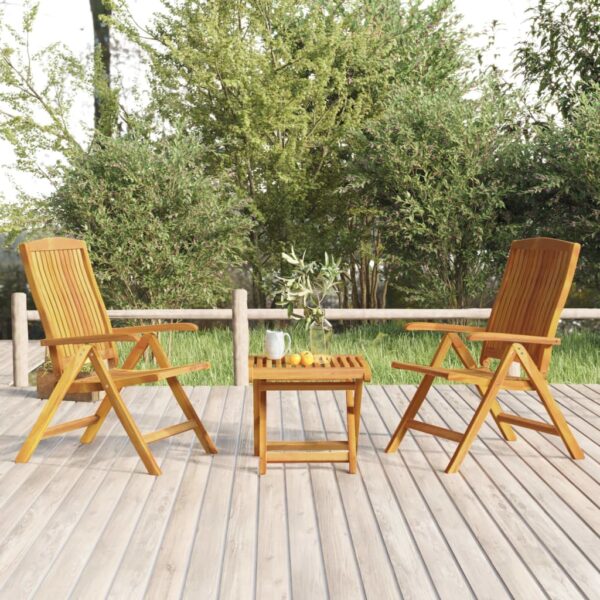 vidaXL Hagesofagruppe 3 deler heltre teak