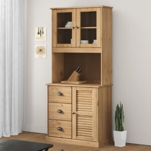 vidaXL Highboard VIGO 78x40x175 cm heltre furu