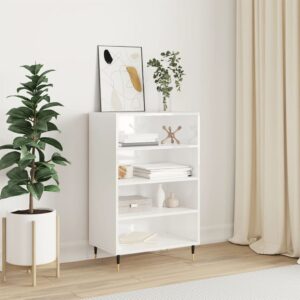 vidaXL Highboard høyglans hvit 57x35x90 cm konstruert tre