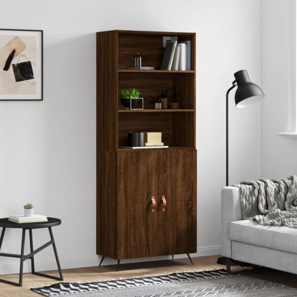 vidaXL Highboard brun eik 69