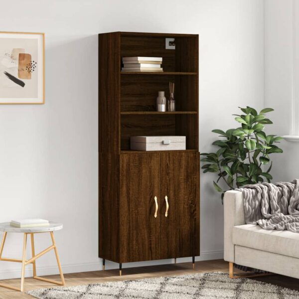 vidaXL Highboard brun eik 69