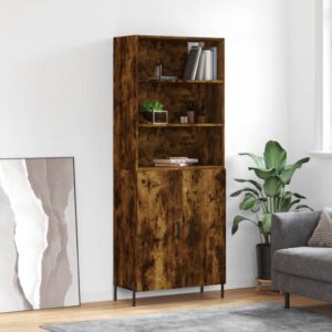 vidaXL Highboard røkt eik 69