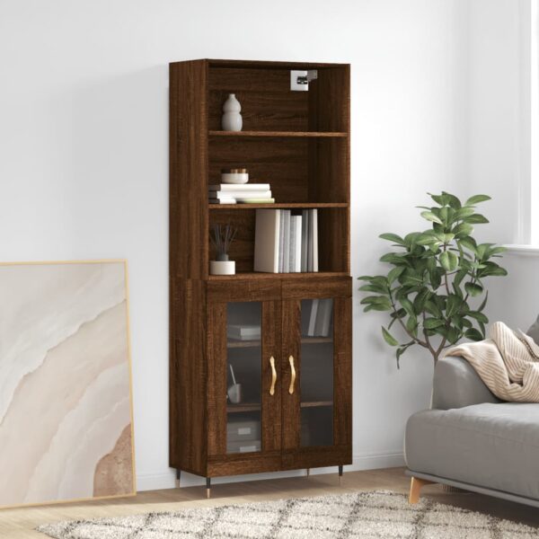 vidaXL Highboard brun eik 69