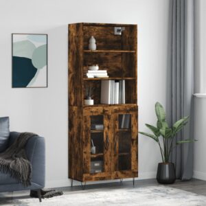 vidaXL Highboard røkt eik 69